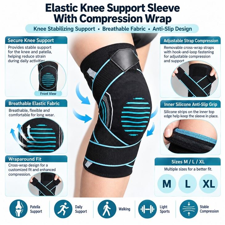 sports compression knee brace for running basketball and gym training
