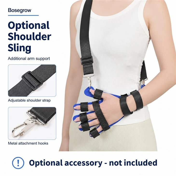 hand rehabilitation splint with optional adjustable shoulder sling